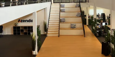 The staircase inside the Azendo Chiang Mai office