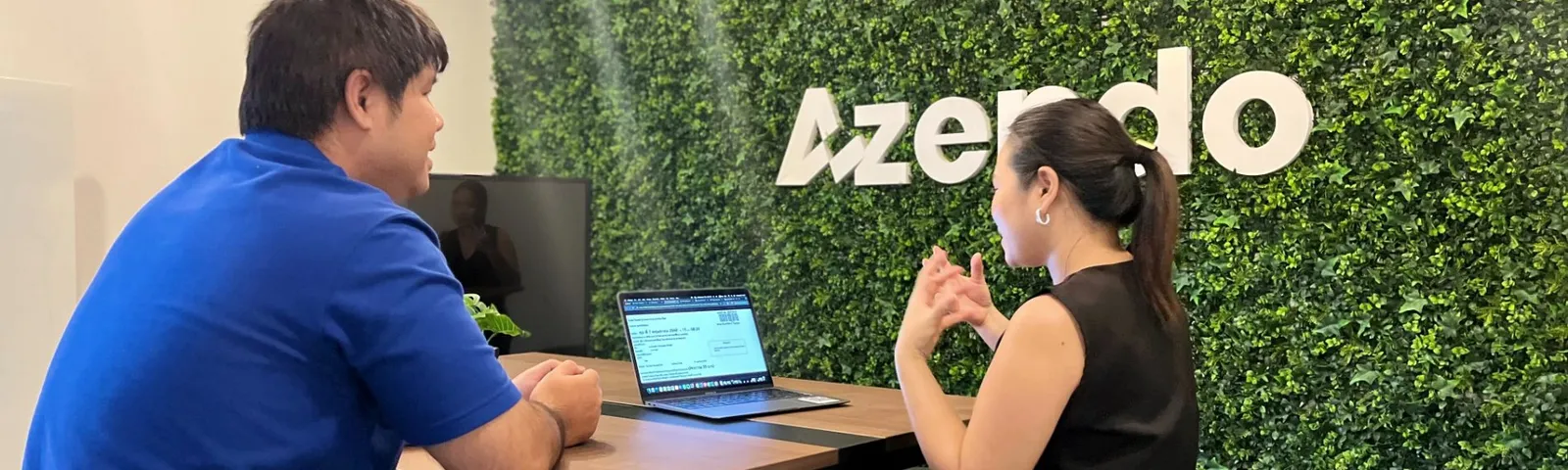 Two Azendo specialists working together on a mobile build