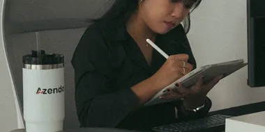A specialist focused on design work at their desk